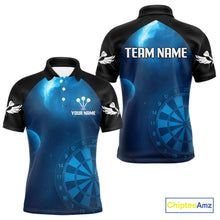 Load image into Gallery viewer, Galaxy-Themed Darts In Space Men's Darts Shirt - Custom Name For Dart Players NYN0422