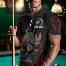 Load image into Gallery viewer, Custom Funny Rhino &amp; 8 Ball Men's Billiard Shirts Personalized Billiard Apparel Gifts NYN2333