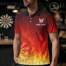 Load image into Gallery viewer, Spider Skull Flame Dartboard Custom Flame Dart Shirt For Men, Dart Jerseys NYN0227