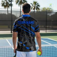 Load image into Gallery viewer, Custom Grey And Blue Pickleball Ball Jerseys For Men Pickleball Paddle League Shirts NYN2129