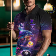 Load image into Gallery viewer, Funny Dolphin Rainbow Galaxy Pool Ball Billiard Shirt For Men Personalized Billiard Team Apparel NYN2637