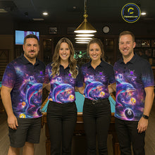 Load image into Gallery viewer, Funny Dolphin Rainbow Galaxy Pool Ball Billiard Shirt For Men Personalized Billiard Team Apparel NYN2637