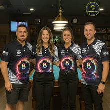 Load image into Gallery viewer, Rainbow 8 Ball Pool Polo &amp; 1/4-Zip Shirt For Women Personalized Tribal 8 Ball Billiard Gifts NYN2425