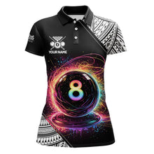 Load image into Gallery viewer, Rainbow 8 Ball Pool Polo &amp; 1/4-Zip Shirt For Women Personalized Tribal 8 Ball Billiard Gifts NYN2425