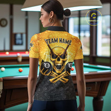 Load image into Gallery viewer, Funny Beer &amp; Skull 8 Ball Pool Billiard Team Shirt For Women Custom 3D Billiard Balls Jerseys NYN2439