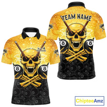 Load image into Gallery viewer, Funny Beer &amp; Skull 8 Ball Pool Billiard Team Shirt For Men Custom 3D Billiard Balls Jerseys NYN2439
