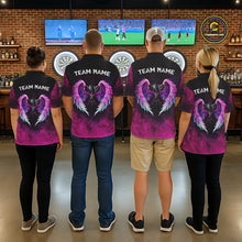 Load image into Gallery viewer, Blue &amp; Pink Tie Dye Grunge Darts Polo Shirts For Men Custom Wings Dartboard Team Jerseys NYN2447