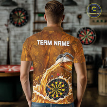 Load image into Gallery viewer, Cheer Beer Dartboard Men Dart Polo 1/4-Zip Shirt Custom Barley &amp; Hops Patten Dart Team Attire NYN3213