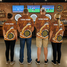 Load image into Gallery viewer, Cheer Beer Dartboard Men Dart Polo 1/4-Zip Shirt Custom Barley &amp; Hops Patten Dart Team Attire NYN3213