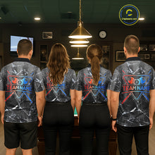 Load image into Gallery viewer, Glass Crack 8 Ball Pool Men Polo &amp; 1/4-Zip Team Shirts Custom Fire Flame Billiards Ball Apparel NYN2463