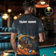 Load image into Gallery viewer, Funny Grim Reaper Play Beer &amp; Pool 8 Ball Men's Billiard Team Shirt Custom Billiard Attire NYN2492