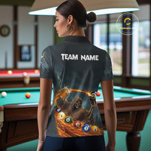 Load image into Gallery viewer, Funny Grim Reaper Play Beer &amp; Pool 8 Ball Women's Billiard Team Shirt Custom Billiard Attire NYN2492