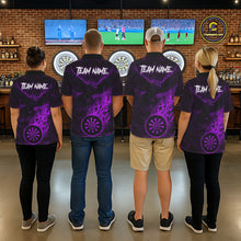 Load image into Gallery viewer, Purple Grunge Eagle Fire Flame Dartboard Women Darts Quarter-Zip Shirts Custom Dart Team Jerseys NYN2506