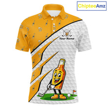 Load image into Gallery viewer, Funny Mens Golf Polo Team Shirt Personalized Cheer Beer Clothing Golf Tops For Golfers NYN3260