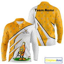 Load image into Gallery viewer, Funny Mens Golf Polo Team Shirt Personalized Cheer Beer Clothing Golf Tops For Golfers NYN3260