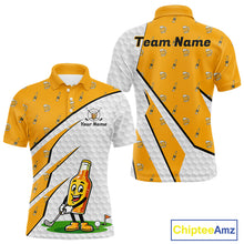 Load image into Gallery viewer, Funny Mens Golf Polo Team Shirt Personalized Cheer Beer Clothing Golf Tops For Golfers NYN3260