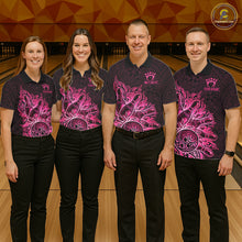 Load image into Gallery viewer, Pink Tribal Pattern Bowling Ball Jersey For Men Custom Tribal Team Shirts Bowling League NYN3571