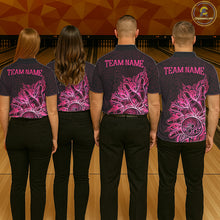 Load image into Gallery viewer, Pink Tribal Pattern Bowling Ball Jersey For Men Custom Tribal Team Shirts Bowling League NYN3571