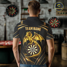 Load image into Gallery viewer, Gold Light Dragon Dartboard Custom Men Darts Polo League Shirts Dragon Dart Jerseys NYN2236