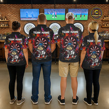Load image into Gallery viewer, Multi-Color Splatter Funny Bulldog Custom Men Darts Polo League Shirts Dart Team Jerseys NYN2255