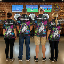Load image into Gallery viewer, Multi-Color Splatter Funny Bulldog Custom Women Darts Polo League Shirts Dart Team Jerseys NYN2255