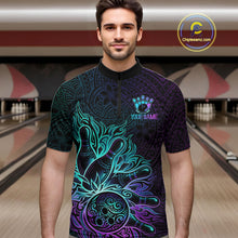 Load image into Gallery viewer, Blue &amp; Purple Tribal Pattern Bowling Ball Jersey For Men Custom Tribal Team Shirts Bowling League NYN2928