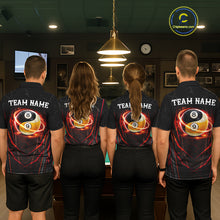 Load image into Gallery viewer, Lightning Yin Yang Black And Red Women Billiard Pool Shirts Custom Grunge Billiard Team Jersey NYN3308