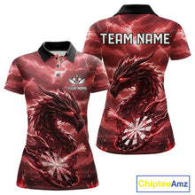 Load image into Gallery viewer, Lightning Dragon Red Dartboard Custom Dart Men Polo Shirt Outfits Dart Jerseys NYN1788