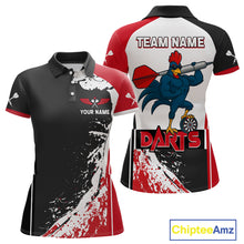 Load image into Gallery viewer, Fiery Rooster Fury Dart Arrow Women's Funny Darts Shirt - Custom Name For Darts Jersey NYN0477
