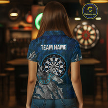 Load image into Gallery viewer, Grunge Dartboard Tear Women's Darts Shirt Polo Jersey Custom Name For Players NYN0736
