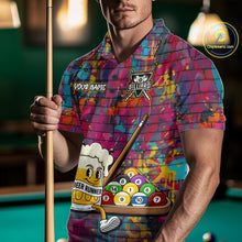 Load image into Gallery viewer, Funny Beer Play Pool 8 Ball Men's Billiard Team Shirt Custom Colorful Splatter Billiard Attire NYN2476