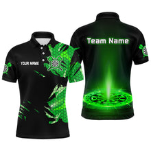 Load image into Gallery viewer, Custom Men's Darts Jersey Green Lightning Dartboard With Halftone Pattern NYN0276