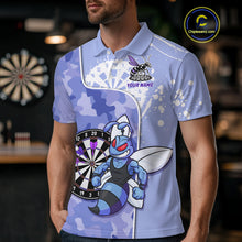 Load image into Gallery viewer, Custom Funny Bee Purple Camouflage Men Darts Polo League Shirts Splatter Dart Jerseys NYN2210