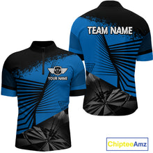 Load image into Gallery viewer, Custom Men's Darts Shirt With Silver Dart Arrows Hitting Dartboard, Darts Jersey NYN0285