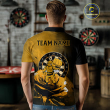 Load image into Gallery viewer, Custom Rose &amp; Bee Grunge Dartboard Grunge Darts Polo Shirts For Men Funny Dart Jerseys NYN2221