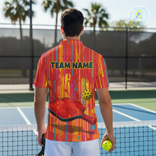 Load image into Gallery viewer, Custom Dripping Pickleball Paddle &amp; Ball Jerseys Men Splashed Colorful Pickleball Shirt NYN2223