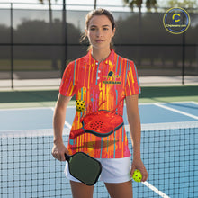 Load image into Gallery viewer, Custom Dripping Pickleball Paddle &amp; Ball Jerseys Women Splashed Colorful Pickleball Shirt NYN2223