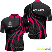 Load image into Gallery viewer, Custom Dart Jersey - Fuchsia &amp; Ebony Panther Power | Personalized Name For Men NYN0325