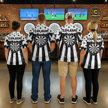 Load image into Gallery viewer, Black White Heart Broken Dartboard Women Darts Valentine Shirt Custom Dart Polo Couple Gifts NYN2543