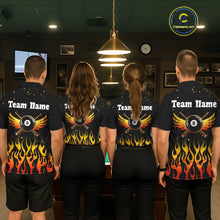 Load image into Gallery viewer, Flaming Phoenix Billiard League Shirts For Women Custom Wings 8 Ball Billiard Pool Jerseys NYN2309