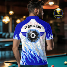 Load image into Gallery viewer, Blue Pool Billiard Balls League Jerseys For Men Custom Grunge Ball 8 Billiard Team Jersey NYN2316