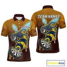 Load image into Gallery viewer, Ferocious Bee Dartboard 3D Funny Darts Shirt For Men - Custom Name &amp; Team Jersey NYN0672