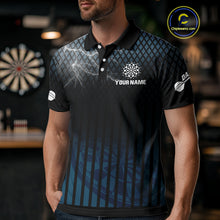 Load image into Gallery viewer, Azure Lightning Dartboard Electric Men's Dart Strike Shirt |  Custom Name For Darts Jersey NYN0440