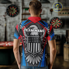 Load image into Gallery viewer, US Flag Eagle Multi Color Men's Dart Shirt - Custom Team Name For Darts Jersey NYN0452