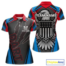 Load image into Gallery viewer, US Flag Eagle Multi Color Women's Dart Shirt - Custom Team Name For Darts Jersey NYN0452