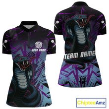 Load image into Gallery viewer, Fierce Cobra Multi Color Grunge Women's Dart Shirt - Custom Name For Darts Jersey NYN0456