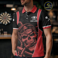 Load image into Gallery viewer, Vintage Pirate Skull Darts Team Shirt For Men - Personalized With Name And Team NYN0459