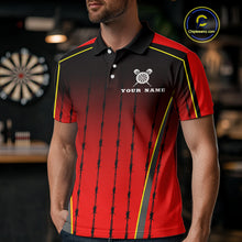 Load image into Gallery viewer, Red Black Barbed Western Darts Men's Cowboy Darts Shirt - Custom Name For Players NYN0498