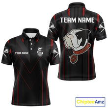 Load image into Gallery viewer, Personalized Bulldog With Darts Necklace Men's Darts Shirt - Custom Name For Players NYN0522