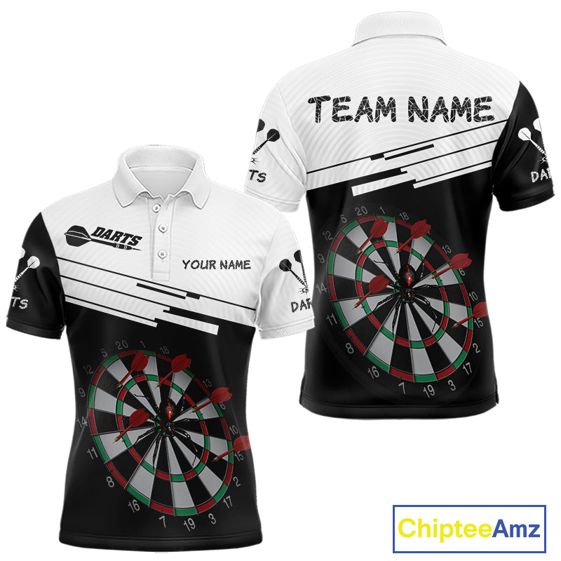 Red Dart Arrows & Black Spider Darts Shirt For Men - Custom Dart Player Uniform NYN0525